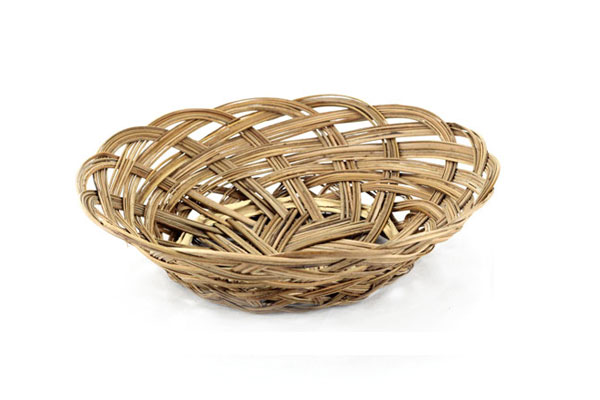 [YZ-3 [9]] Round Natural Coco Midrib Basket - 9" x 3"