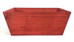 [CH313] Rectangular Red Weathered Wood Container  13" x 9" x 5"