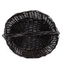 Oval Dark Brown Split Willow Baskets with Handle