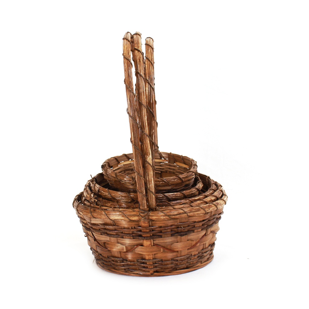 Tone Round Baskets with Handle group