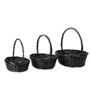 Oval Brown Basket With Handle