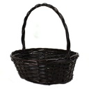 Oval Brown Basket With Handle