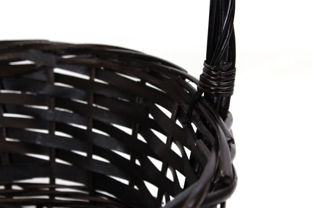 Oval Brown Basket With Handle