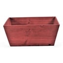 Rectangular Red Weathered Wood Container  12" x 9" x 5"  Front