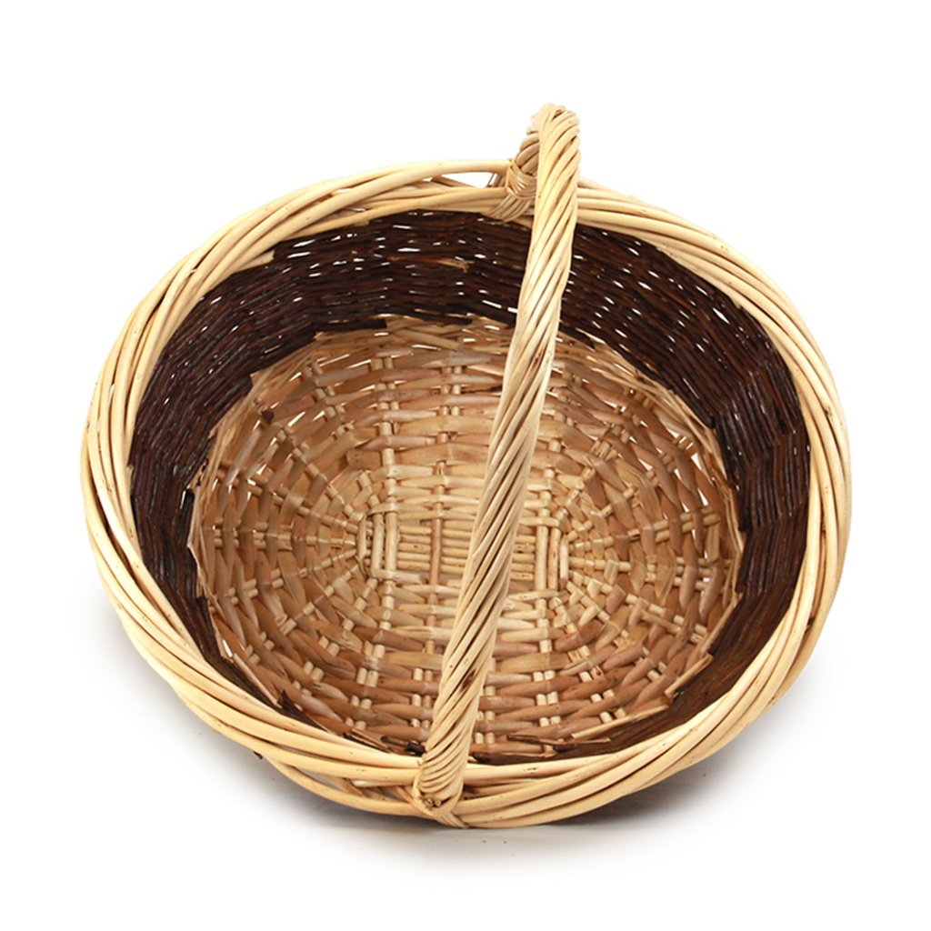 Oval -Tone Fruit Baskets With Handle top