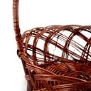 Round Brown Basket With Handle 10" x 4" close