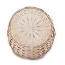 Antique White Round Baskets with Handle bottom
