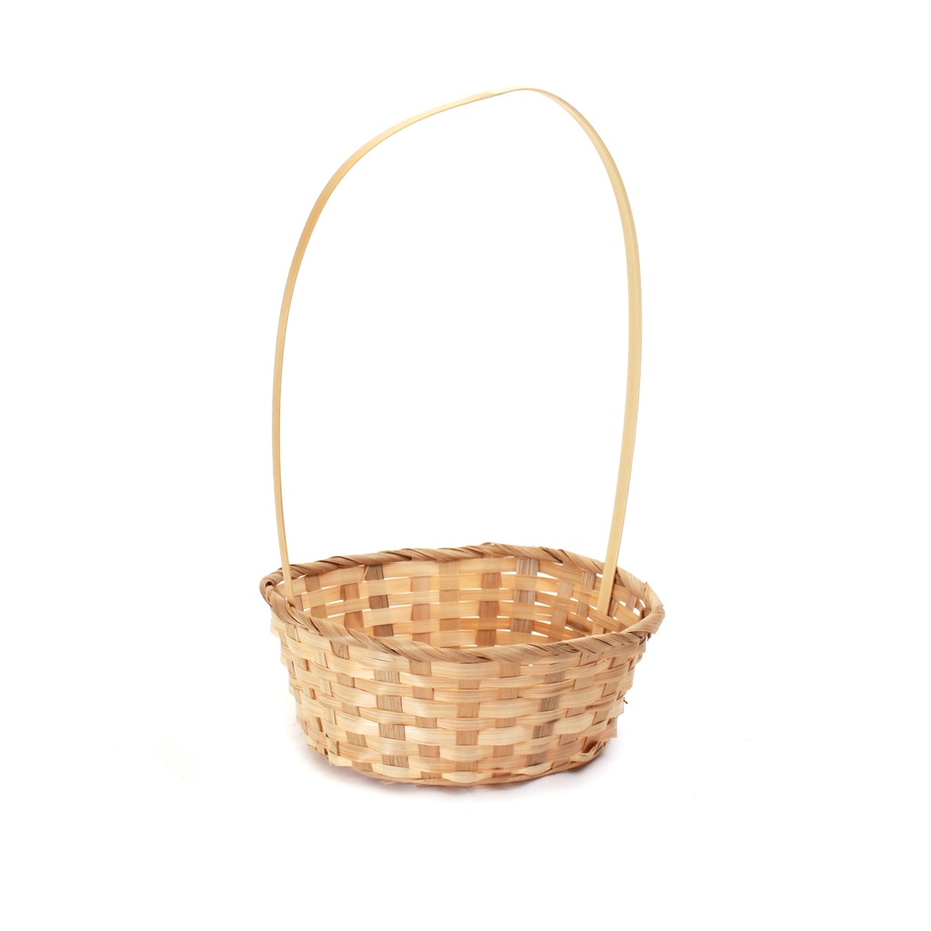 Natural Round Bamboo Baskets side