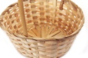 Natural Round Bamboo Baskets close-up