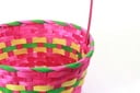 Multi Coloured Round Bamboo Baskets close-up