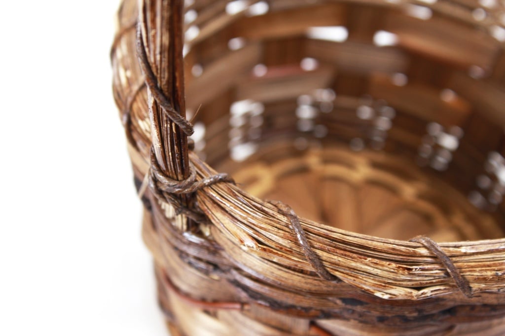 Tone Round Baskets with Handle close-up