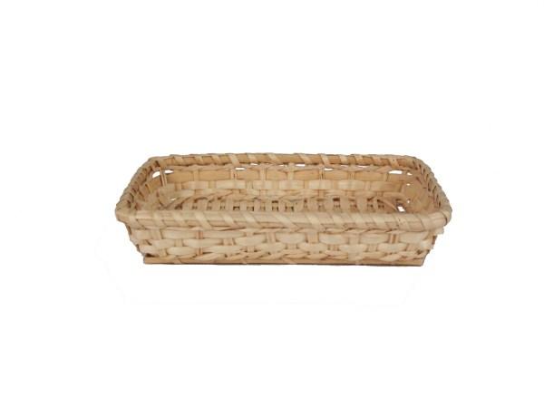 Panier rectangulaire en saule fendu naturel - 8" x 5¾" x 1½"