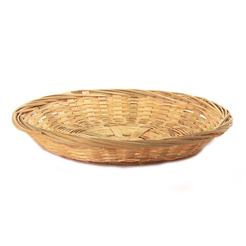 Round Natural Bamboo Trays