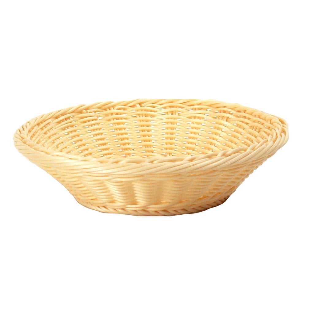 Synthetic Round Natural Basket - 8'' x 2½''