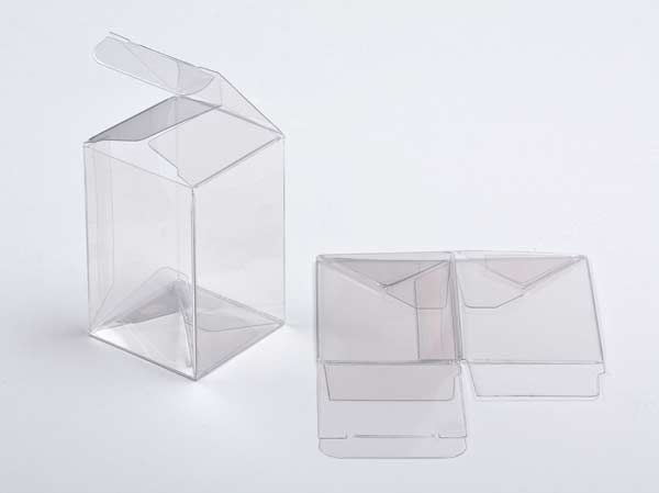 Clear Food Safe Box (25 Pieces) - 5" x 5" x 10" 