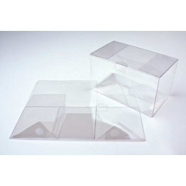 7" x 4" x 4" Food Safe Clear Box - Fits 2 Cupcakes (25 Pieces)