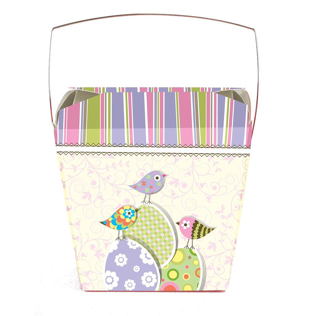 Medium 1 pint Take Out Pail - Little Birds (pack of 25)