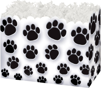 Boîte décorative - Empreintes de pattes  6¾" x 4" x 5"