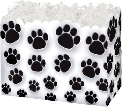 Gift Basket Box - Paw Prints  6¾" x 4" x 5"