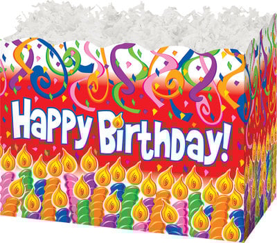 Gift Basket Box - Birthday Candles 6¾" x 4" x 5"
