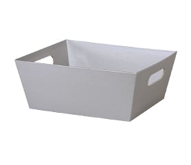 Boîtes évasées - Argent métallique 9" x 7" x 3½"