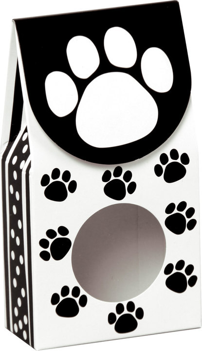 Small Gourmet Window Box - Polka Dot Paws  3½" x 1¾" x 6½"
