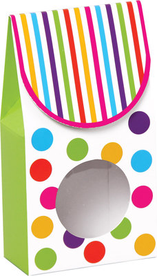 Petite boîte gourmet avec fenêtre - Gommes balloune  3½" x 1¾" x 6½"