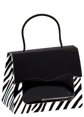Small Gourmet Window Gift Tote - Zebra 5 1/8" x 2 5/8" x 4¼"