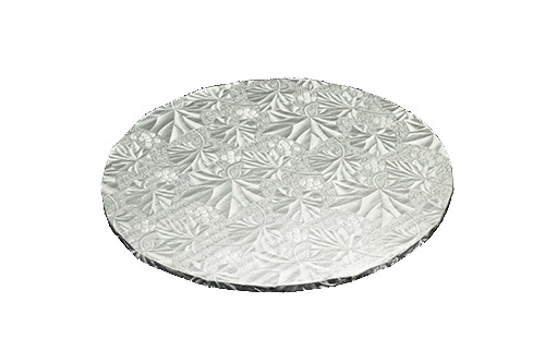 Round Silver Corrugated Cake Boards -  3/16''  (packs of 12)