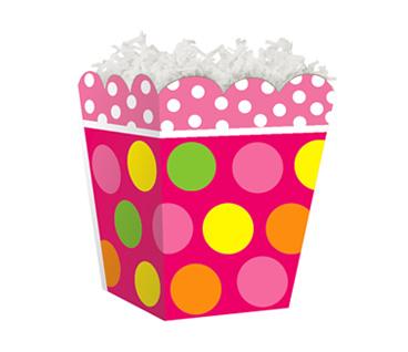 Sweet Treat Box - Citrus Dots 4" x 4" x 4½"