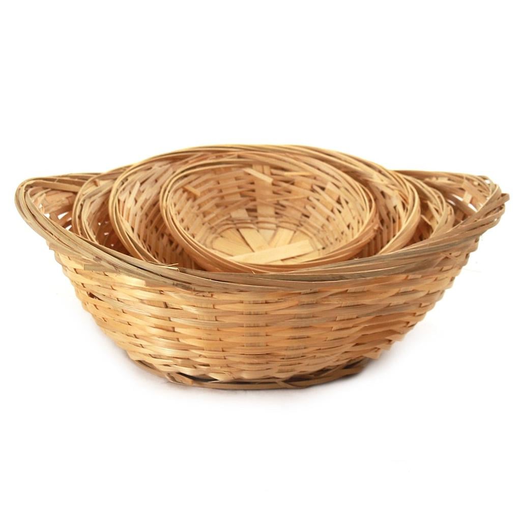 Paniers ovales en bambou naturel