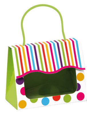 Small Gourmet Window Gift Tote - Gumballs - 5⅛" x 2⅝" x 4¼"