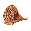 Natural Willow Cornucopia with Handle - 13½" x 21"