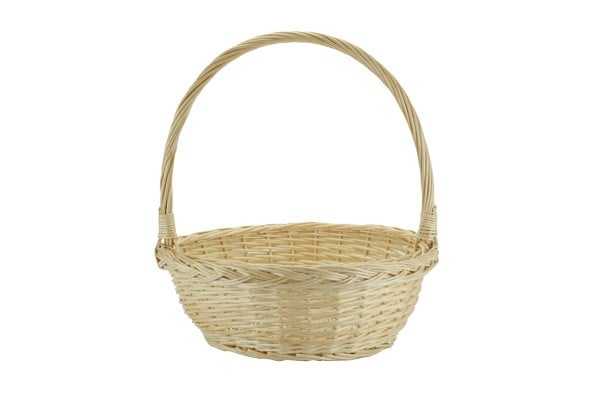 Round Natural Willow Baskets with Handle