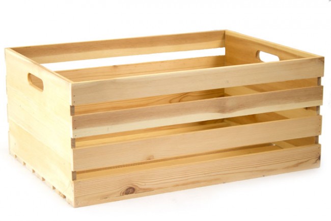 Rectangular Natural Wood Crates