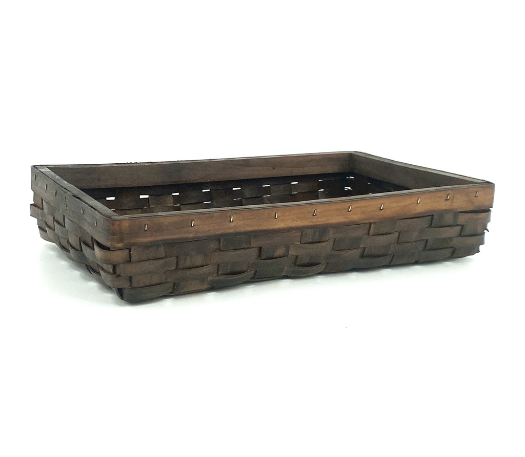 Rectangular Brown Woodchip Trays
