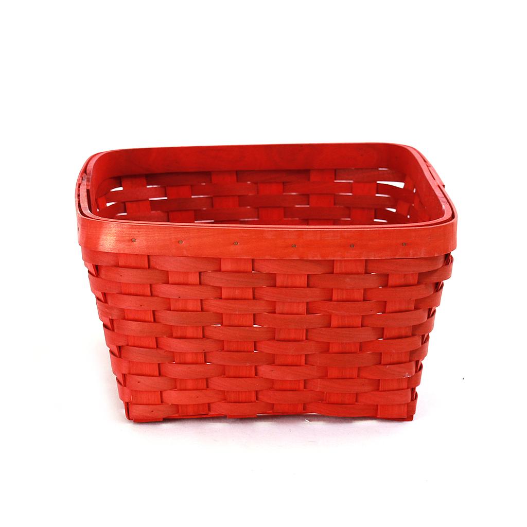 Rectangular Red Woodchip Baskets