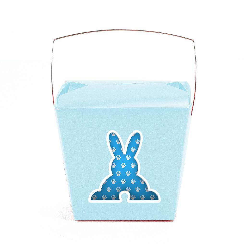 Large 2 pint Take Out Pail with Cut Out - Bunny Tail (pack of 25)