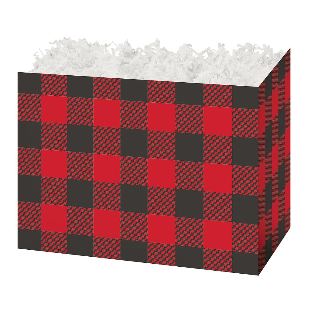 Gift Basket Box - Buffalo Plaid  6¾" x 4" x 5"