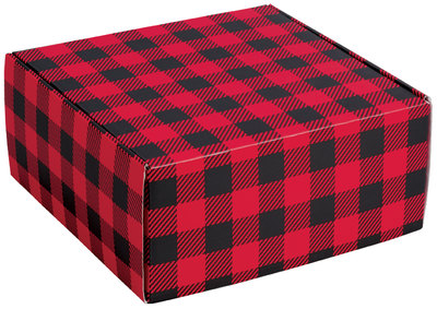 Boîte d'envoi - Plaid buffalo  9" x 9" x 4"