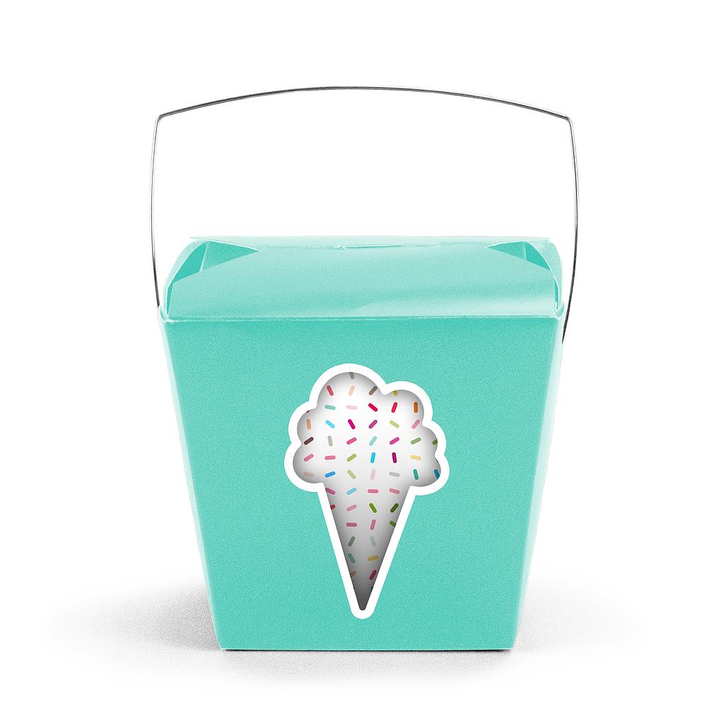 Large 2 pint Take Out Pail with Cut Out - Ice Cream Cone (pack of 25)