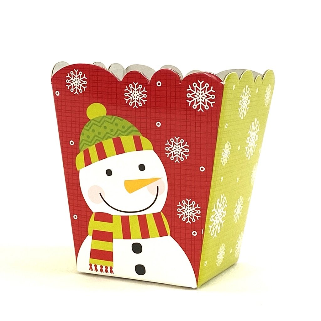 Sweet Treat Box - Snowflake Snowman 4" x 4" x 4½"
