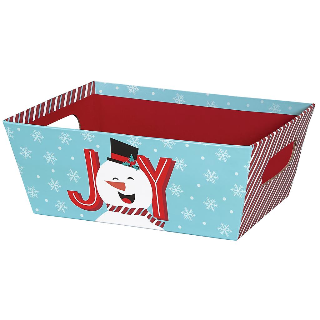 Market Tray - Joyful Snowman - 12" x 9½'' x 4½"