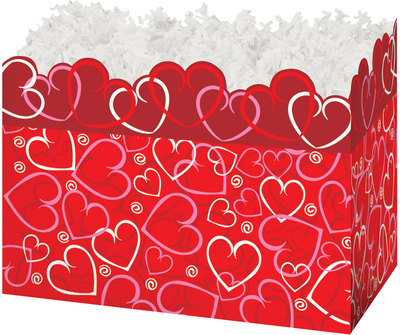 Gift Basket Boxes - Layered Hearts 
