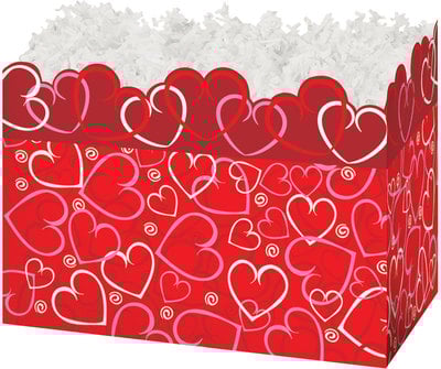 Gift Basket Boxes - Layered Hearts 