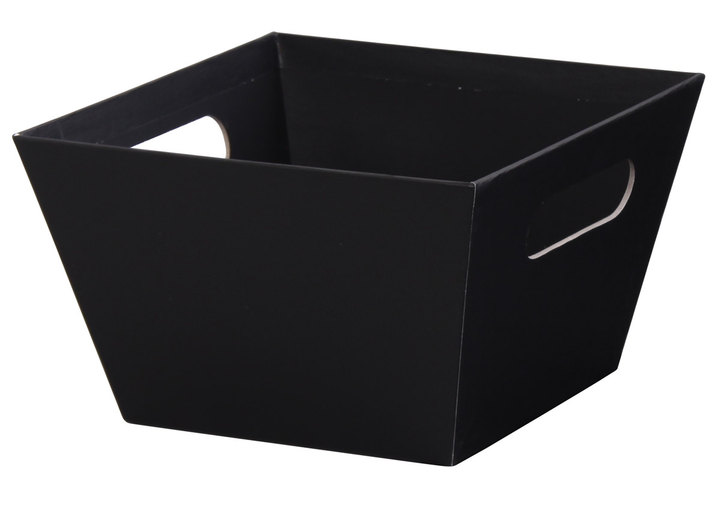 Boîte évasée carrée - Noir  8" x 8" x 5"