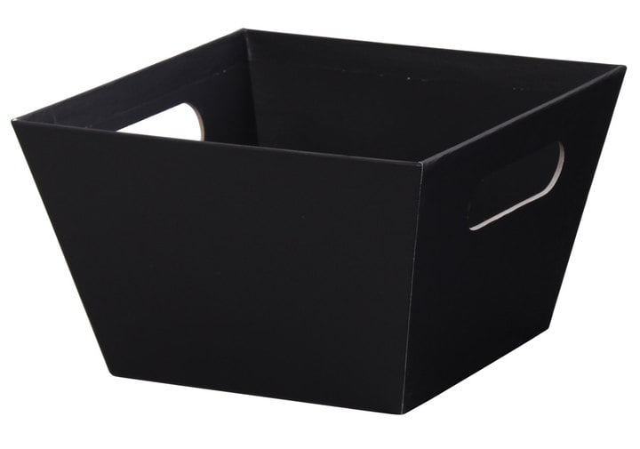 Square Market Tray - Black  8" x 8" x 5"
