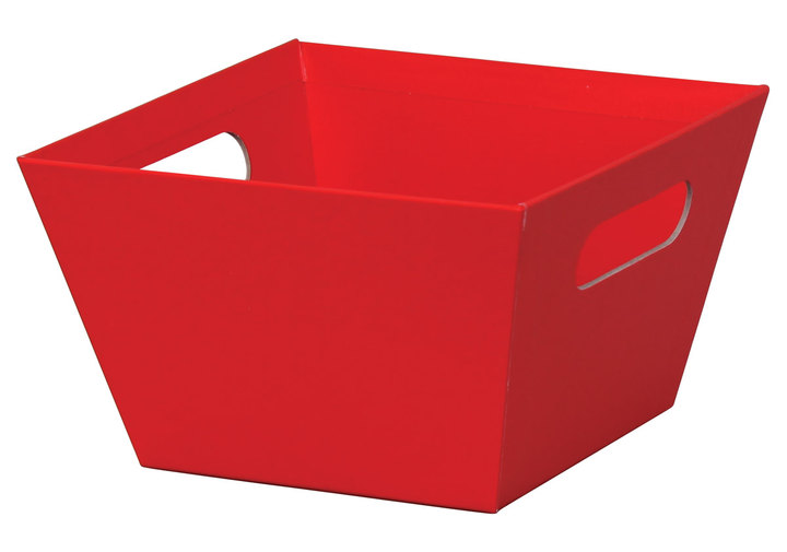 Boîte évasée carrée - Rouge  8" x 8" x 5"
