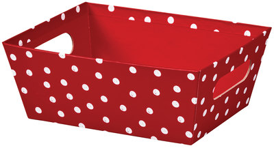 Market Trays - Red & White Dots  12" x 9½'' x 4½"