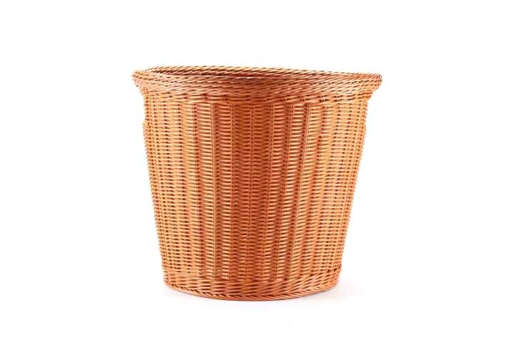 Synthetic Round Brown Baskets with Handles
